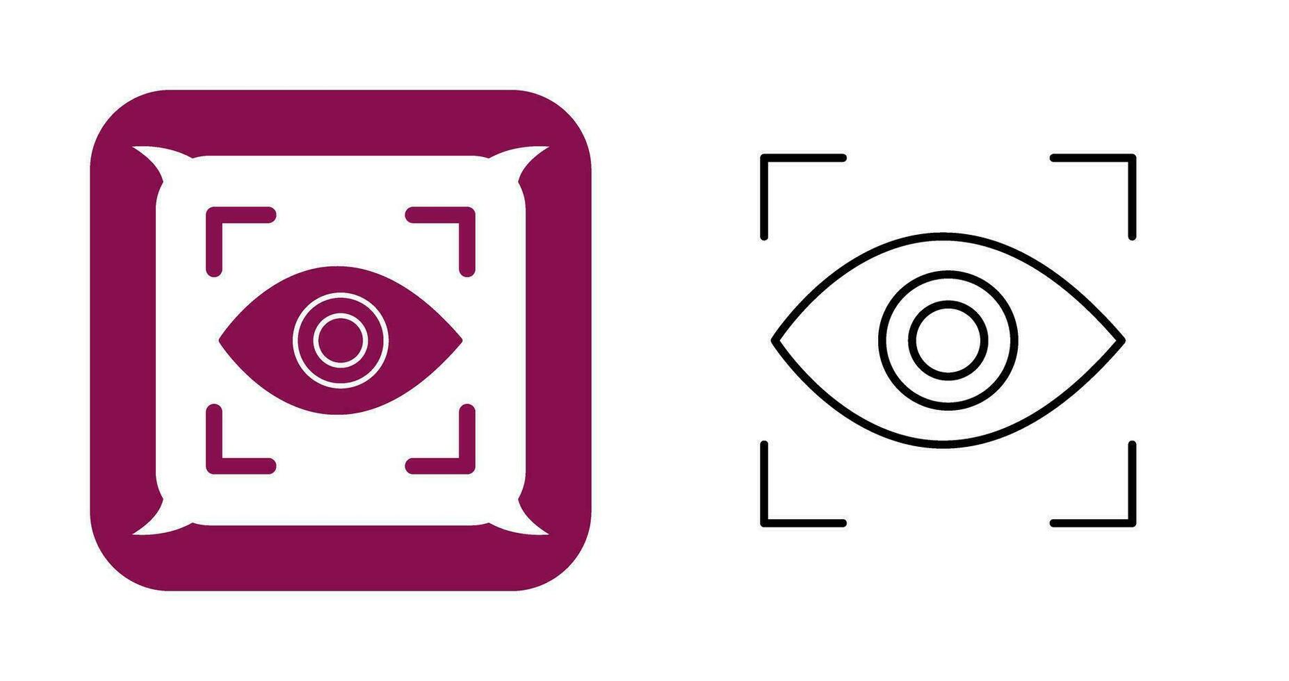 oog scannen vector icoon