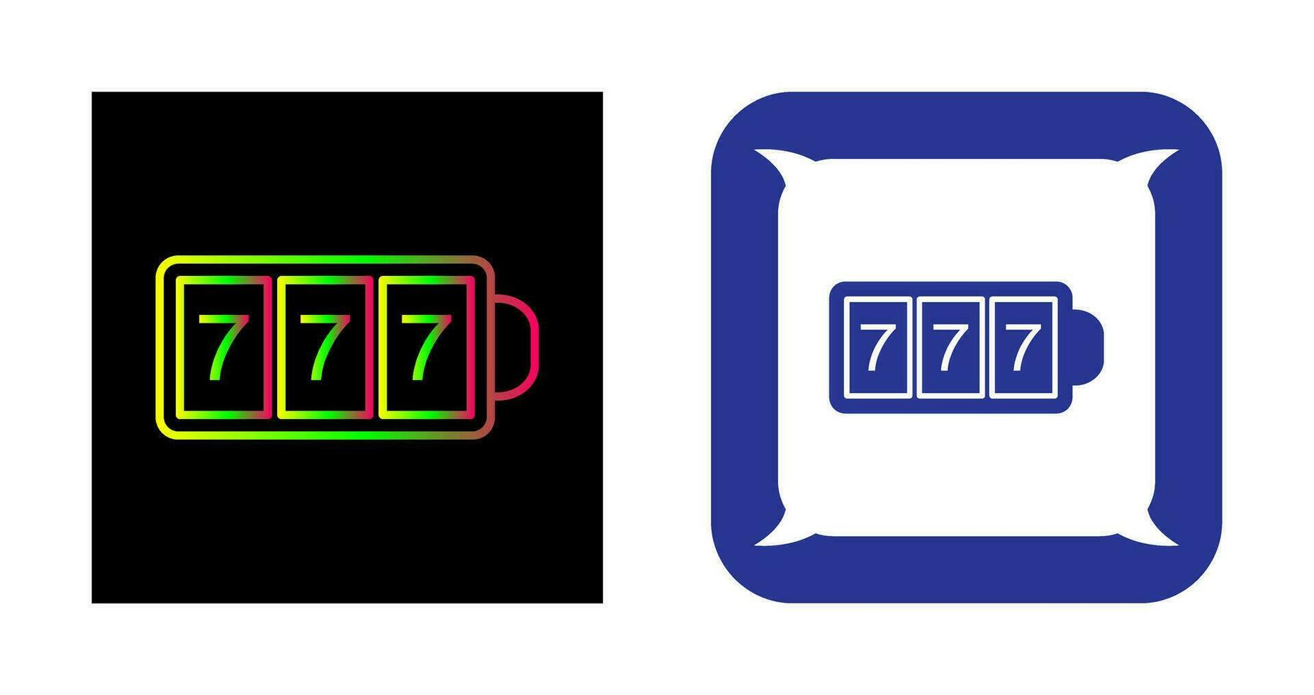 sleuf machine met zevens vector icoon