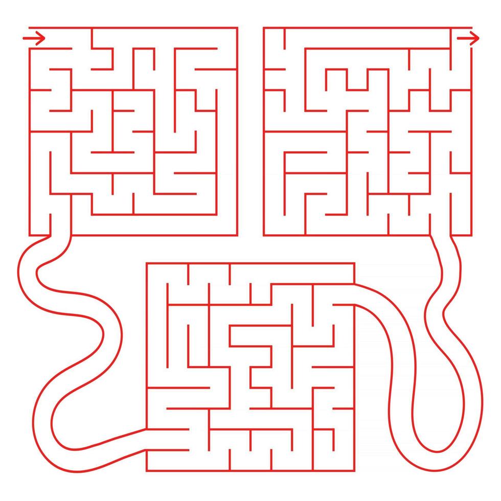 abstract gekleurd complex geïsoleerd labyrint vector