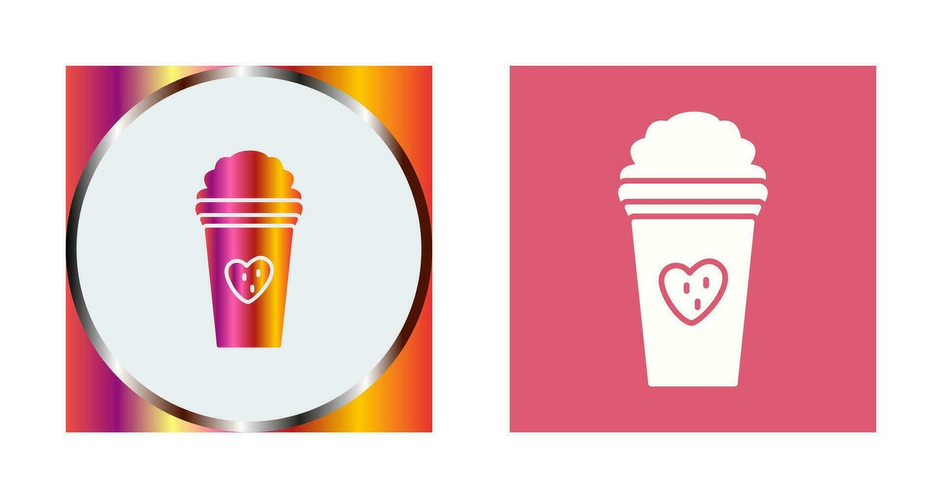 uniek aardbei milkshake vector icoon
