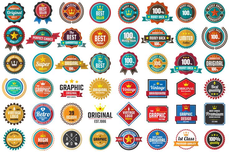 Vintage Retro Vector Logo voor banner