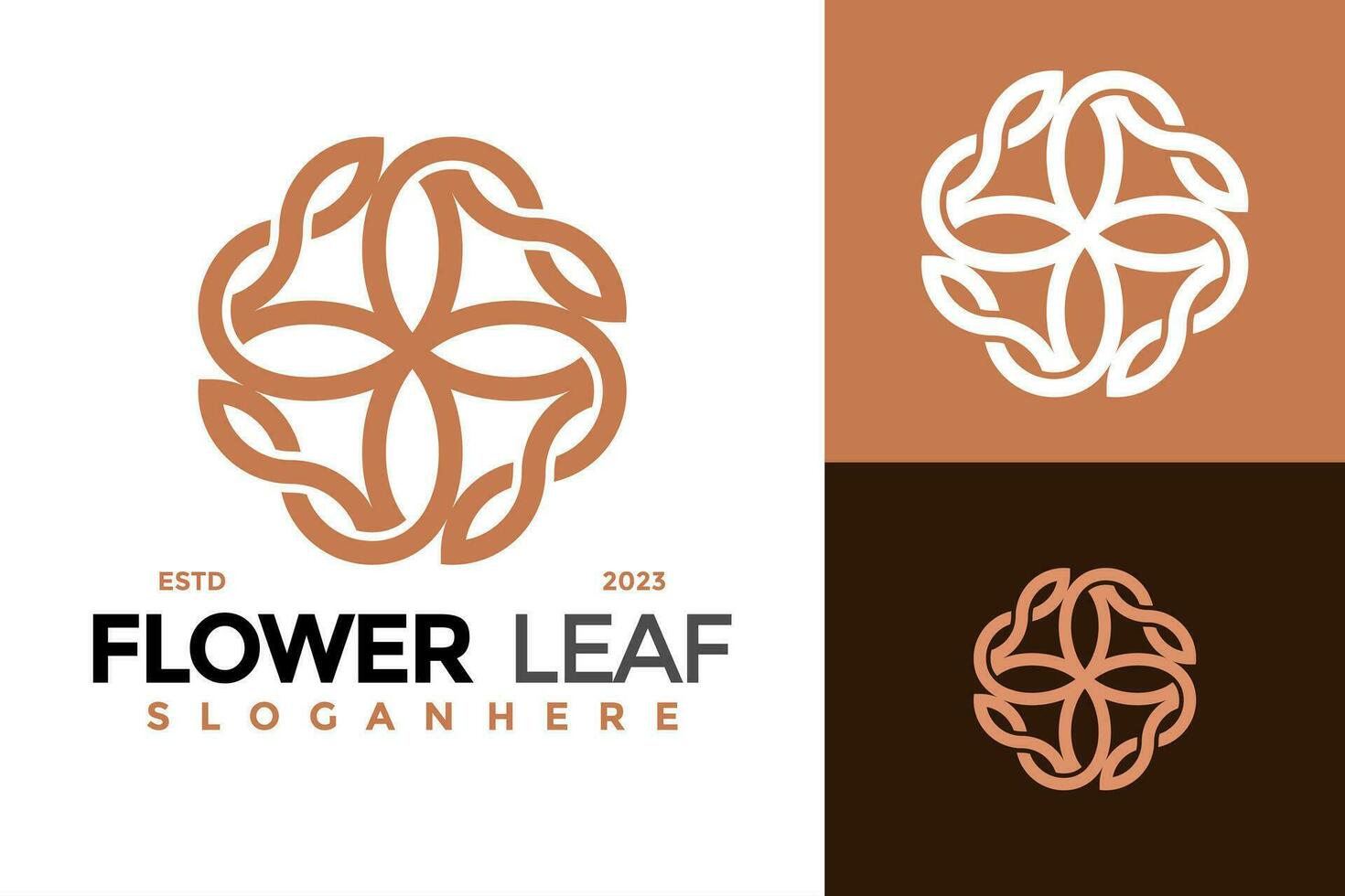 bloem blad logo ontwerp vector symbool icoon illustratie