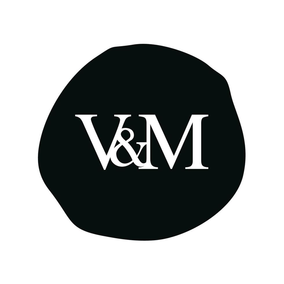 vm eerste logo brief borstel monogram bedrijf vector