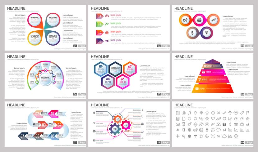 Moderne elementen van infographics voor presentatiesjablonen voor banner vector