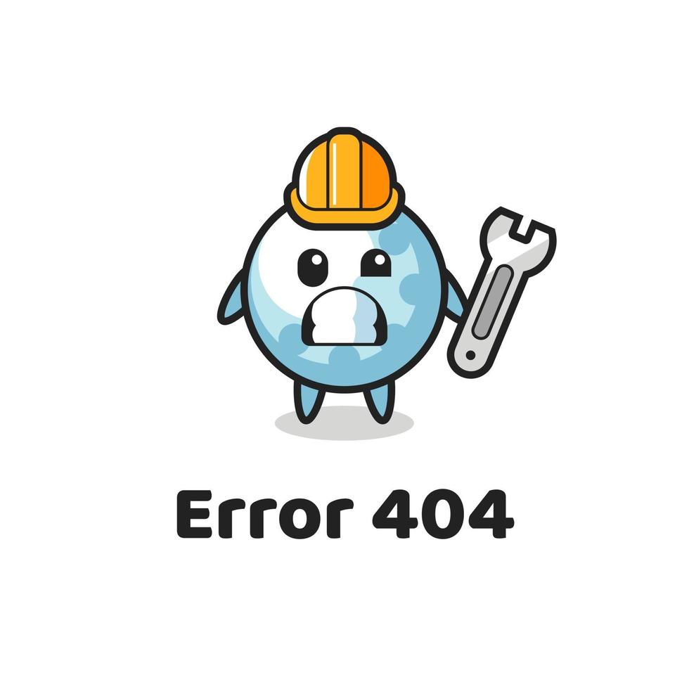 error 404 met de schattige golfmascotte vector