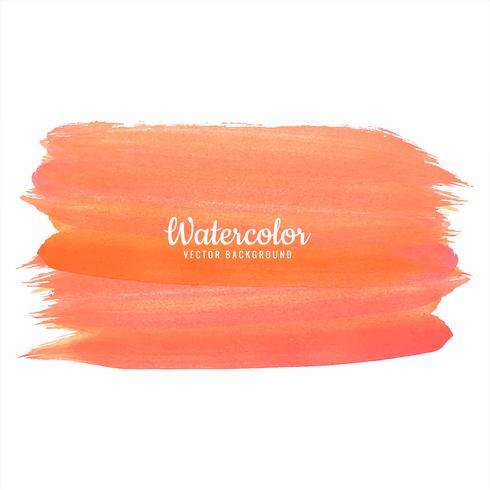 De abstracte oranje hand trekt het ontwerp van de slagwaterverf vector