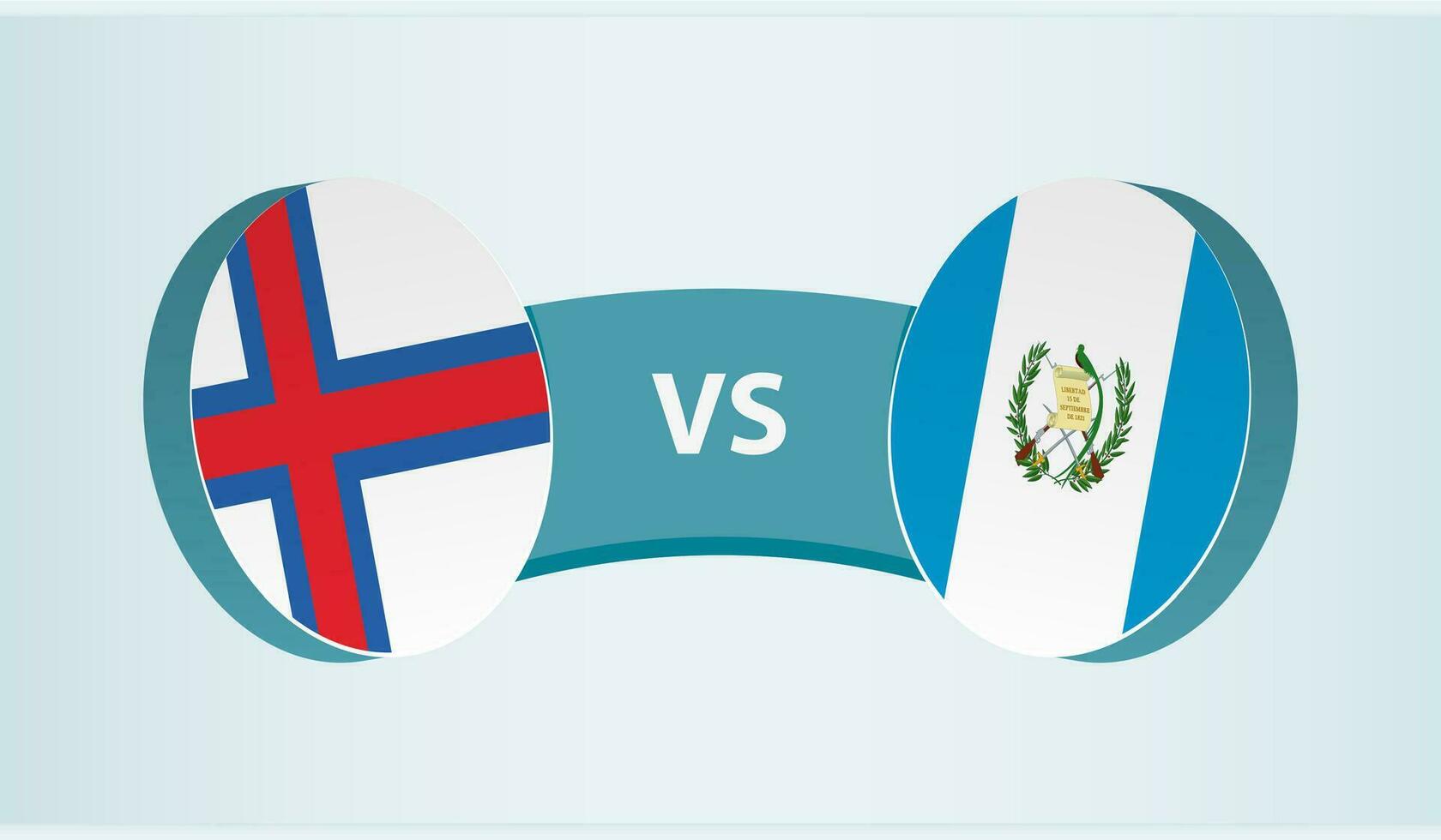 Faeröer eilanden versus Guatemala, team sport- wedstrijd concept. vector