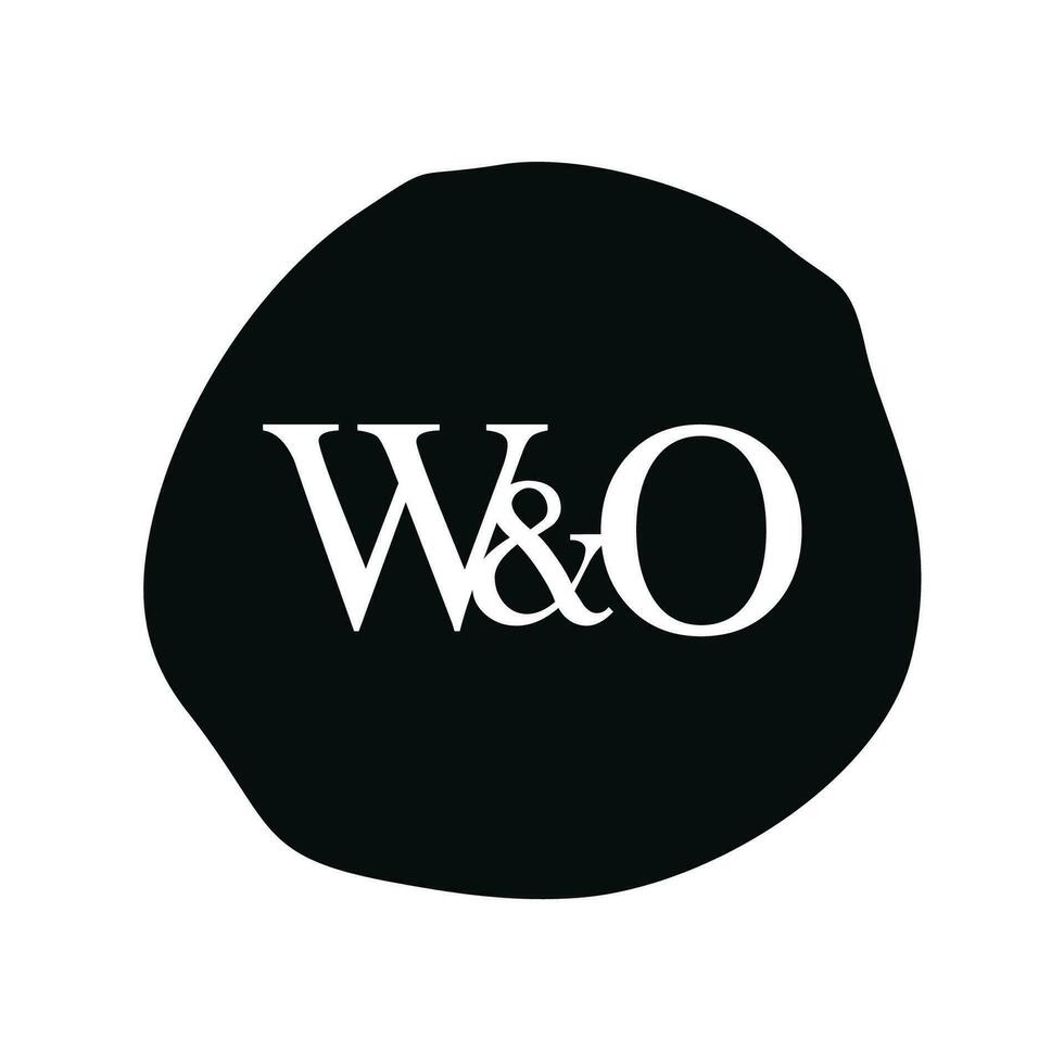 wo eerste logo brief borstel monogram bedrijf vector