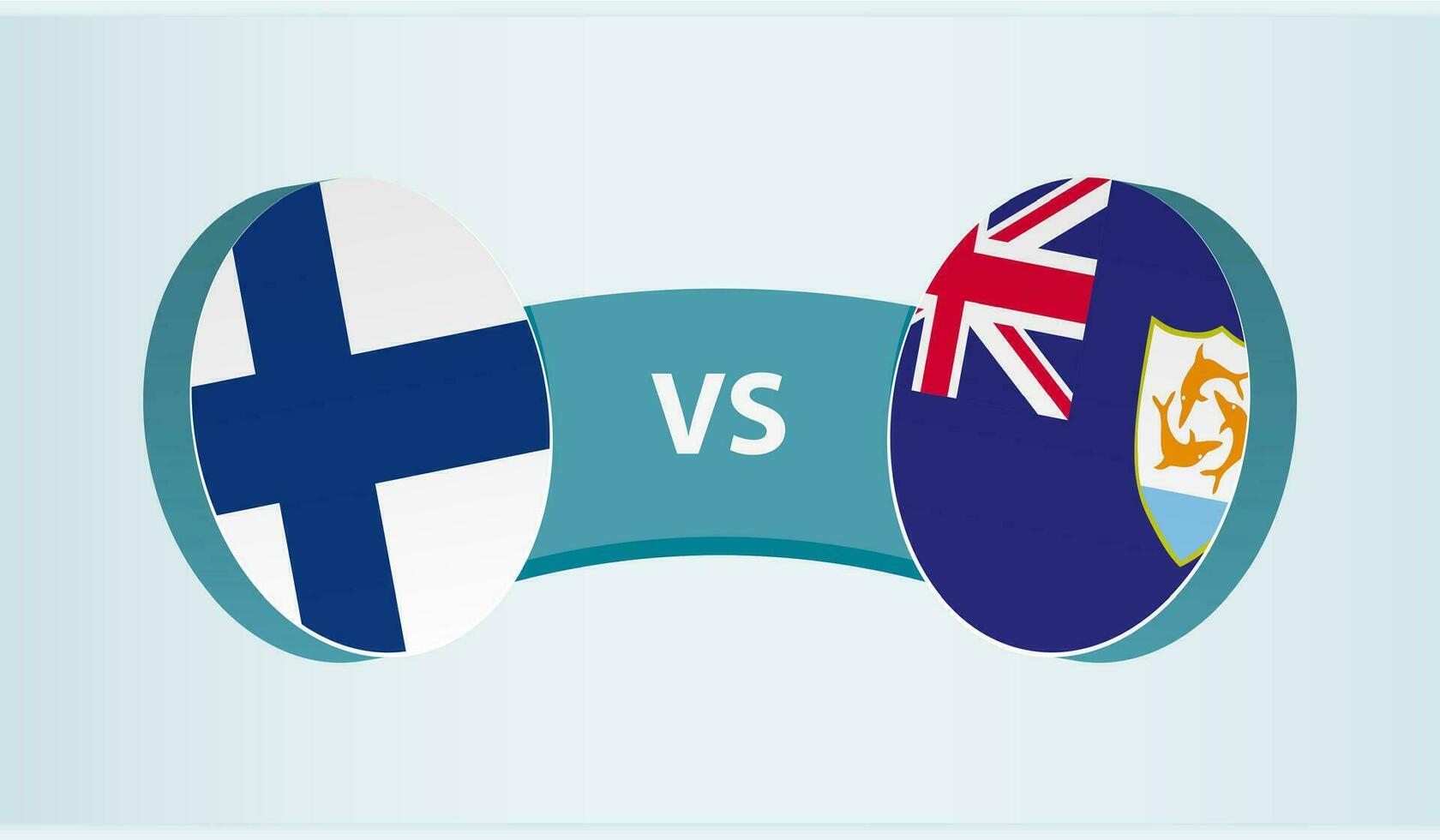 Finland versus anguilla, team sport- wedstrijd concept. vector