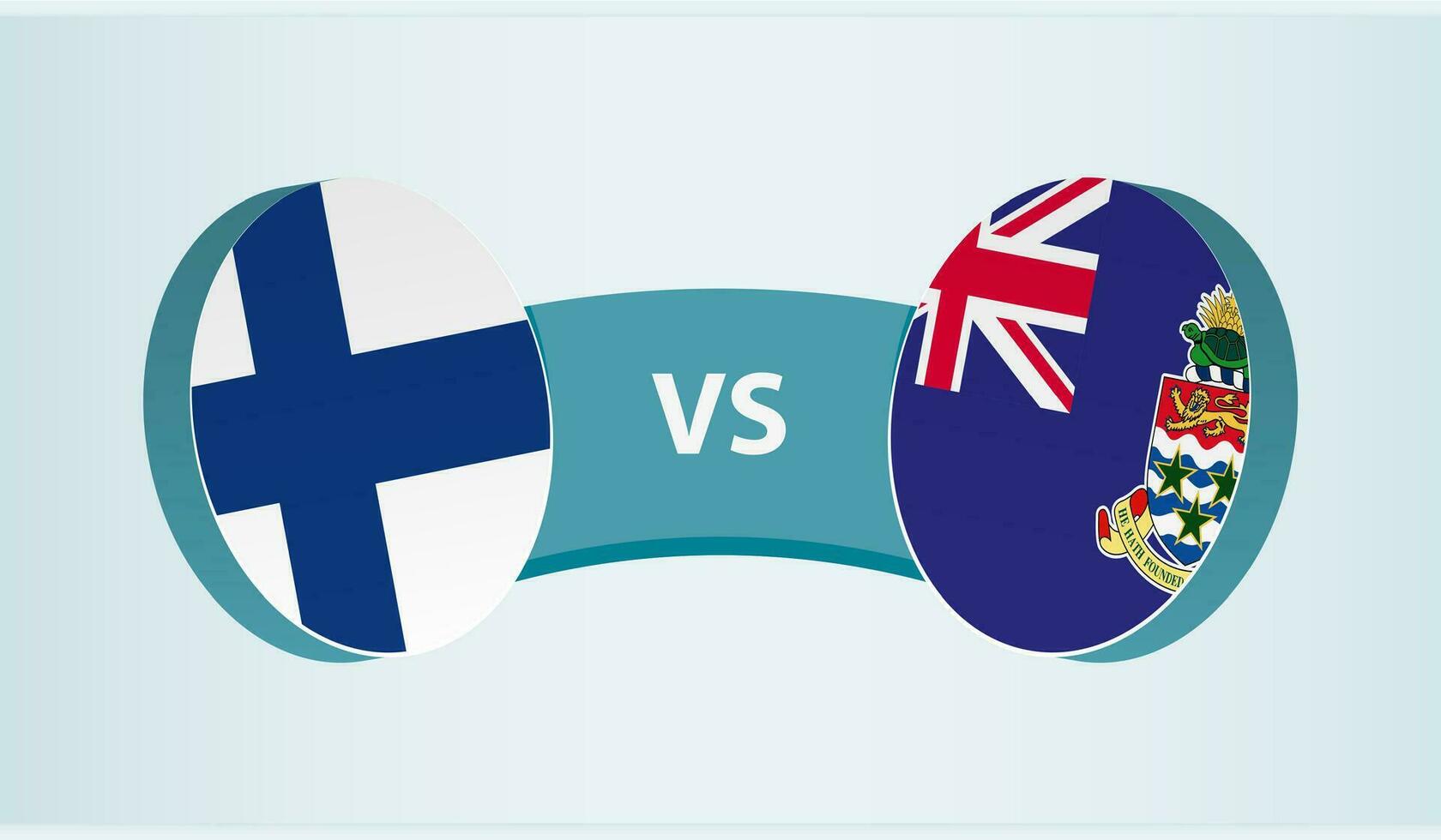 Finland versus kaaiman eilanden, team sport- wedstrijd concept. vector