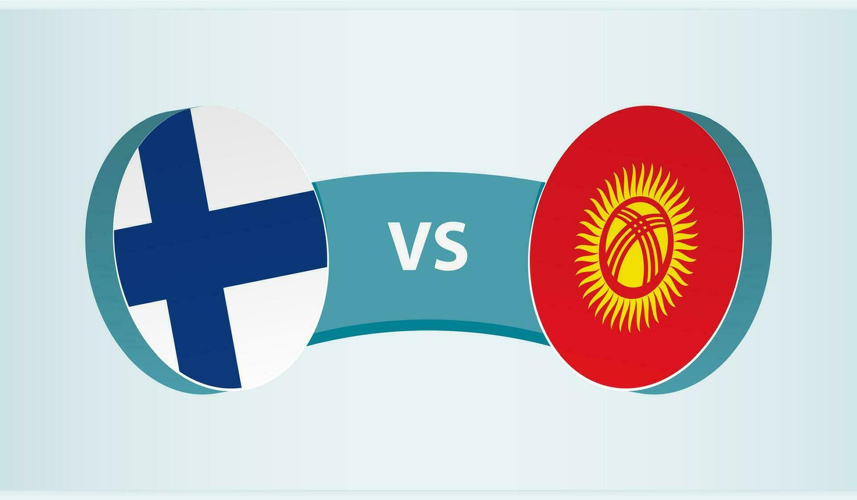 Finland versus Kirgizië, team sport- wedstrijd concept. vector