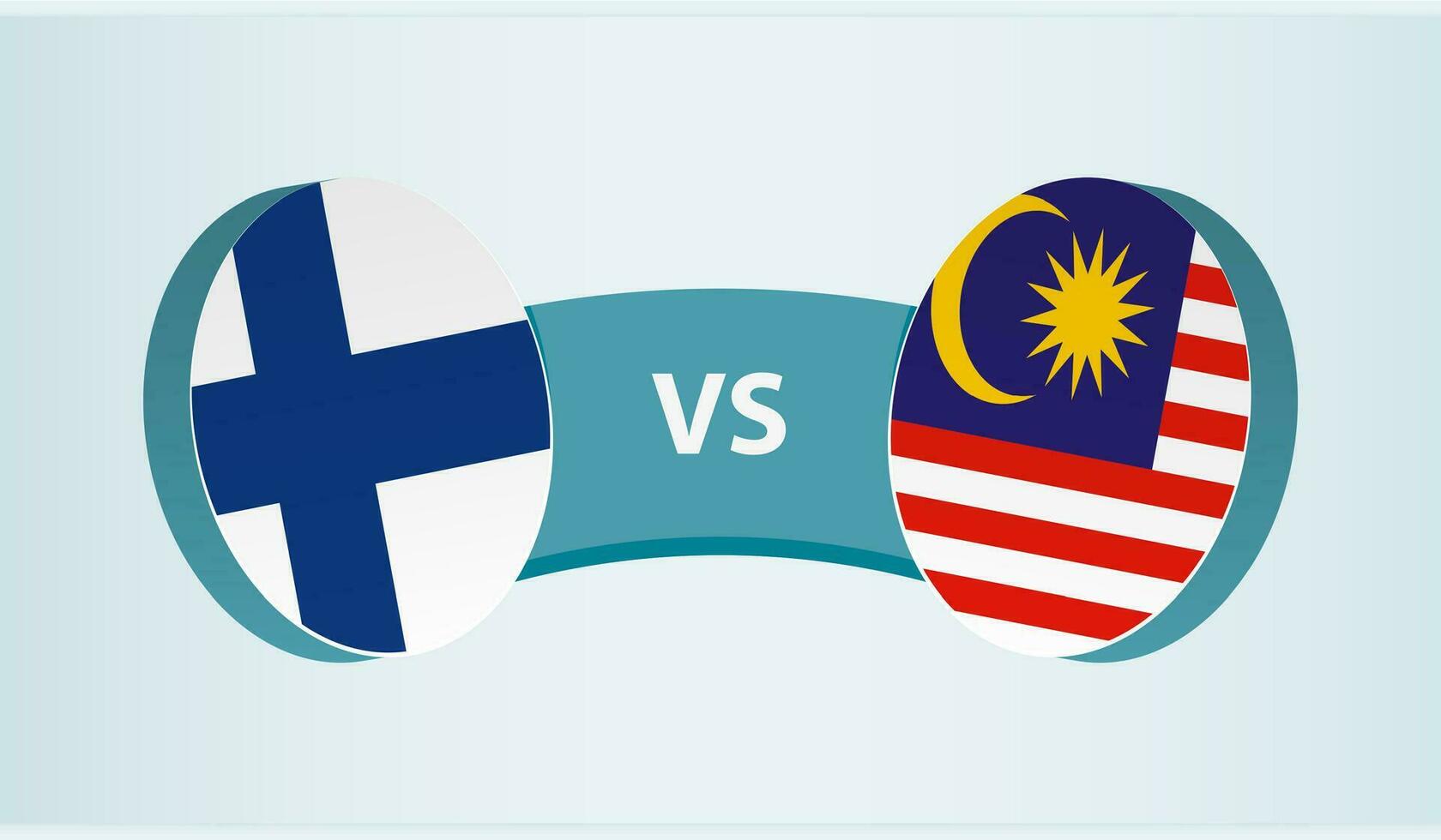 Finland versus Maleisië, team sport- wedstrijd concept. vector