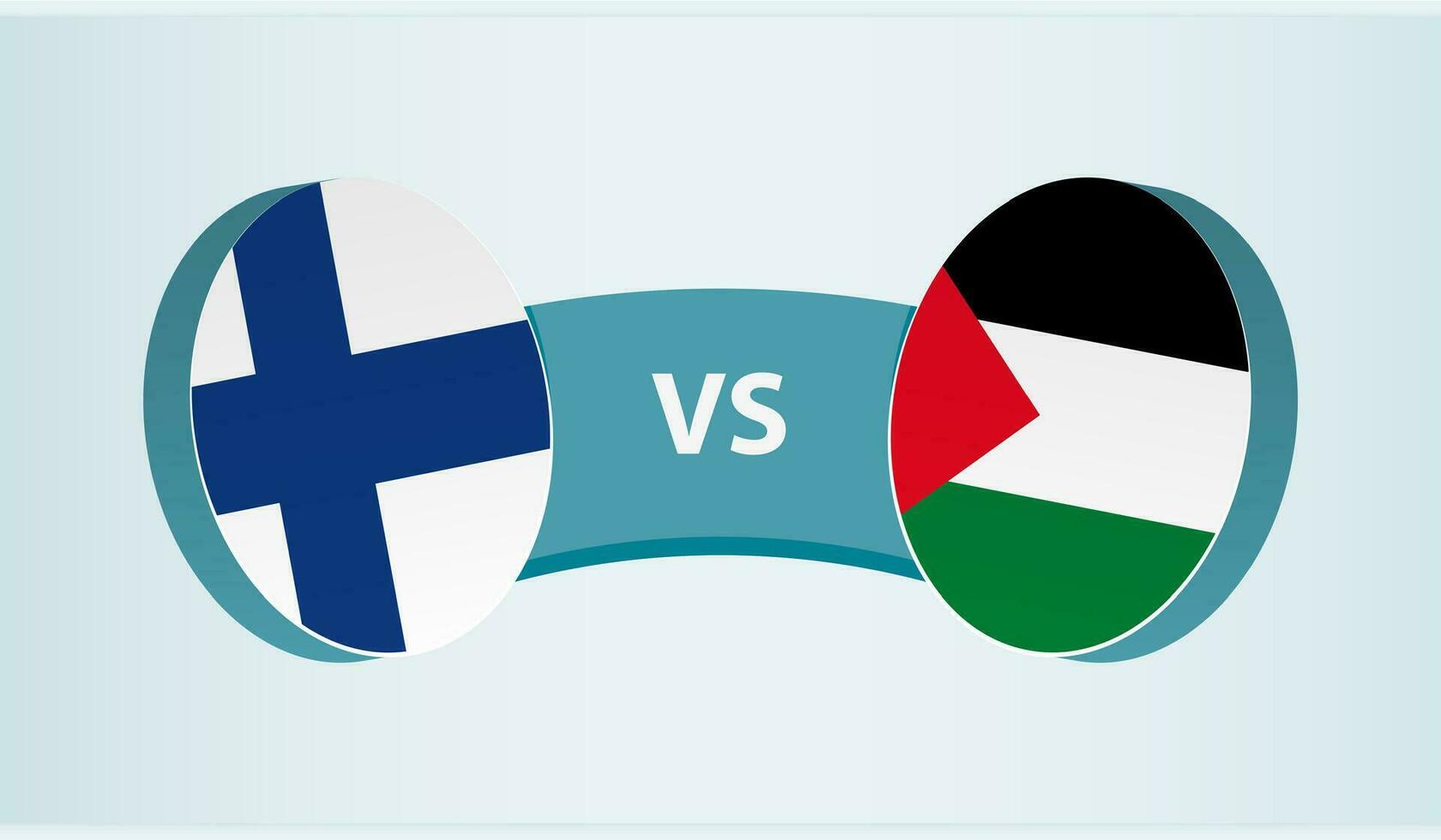 Finland versus Palestina, team sport- wedstrijd concept. vector