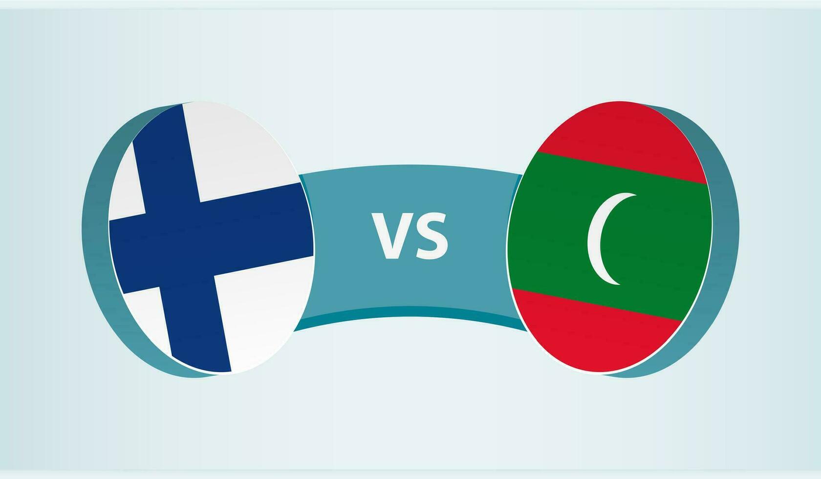 Finland versus Maldiven, team sport- wedstrijd concept. vector