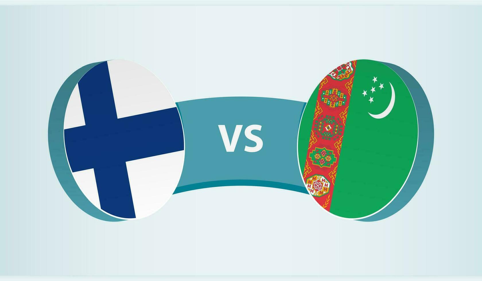 Finland versus turkmenistan, team sport- wedstrijd concept. vector