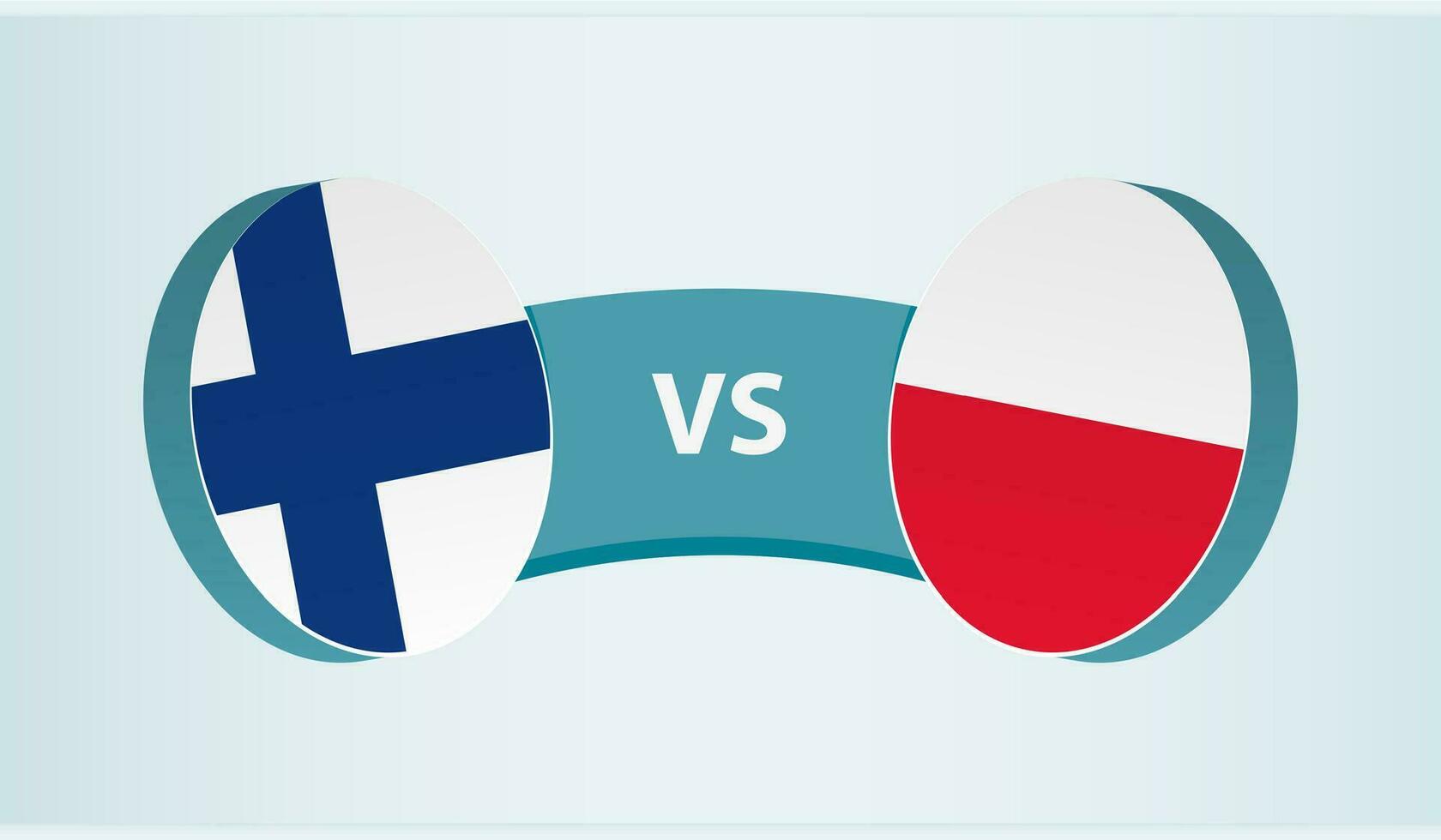 Finland versus Polen, team sport- wedstrijd concept. vector