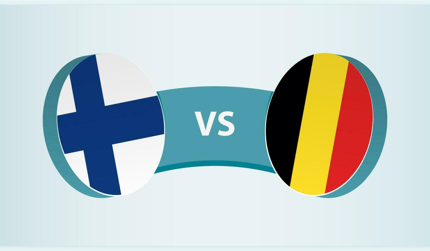 Finland versus belgië, team sport- wedstrijd concept. vector