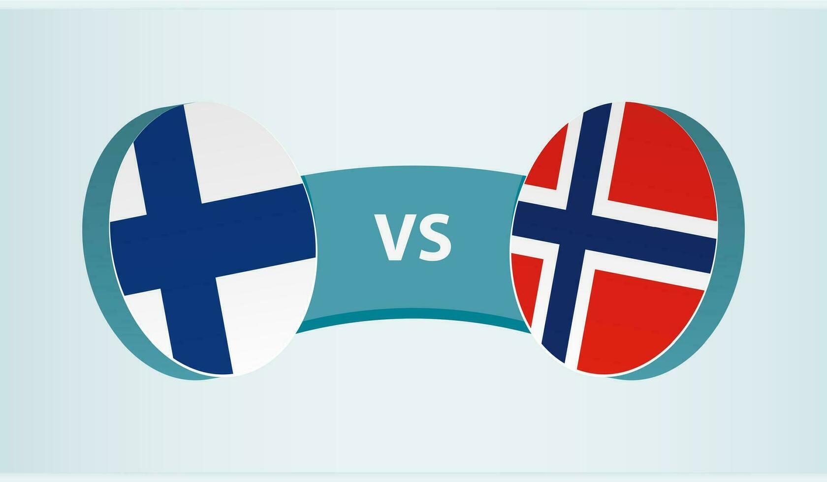 Finland versus Noorwegen, team sport- wedstrijd concept. vector