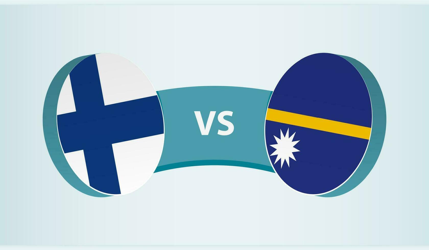 Finland versus nauru, team sport- wedstrijd concept. vector