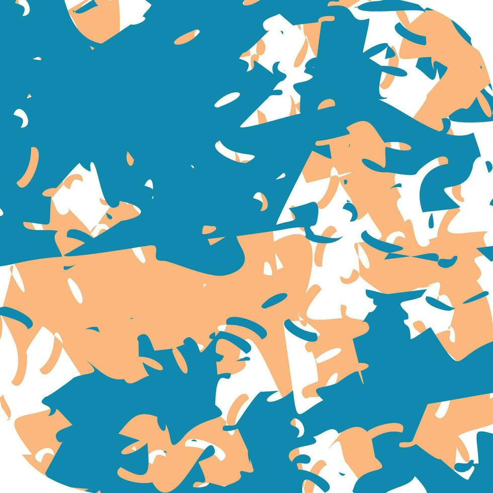 abstract achtergrond in blauw en oranje. camouflage achtergrond. vlekken. vector illustratie