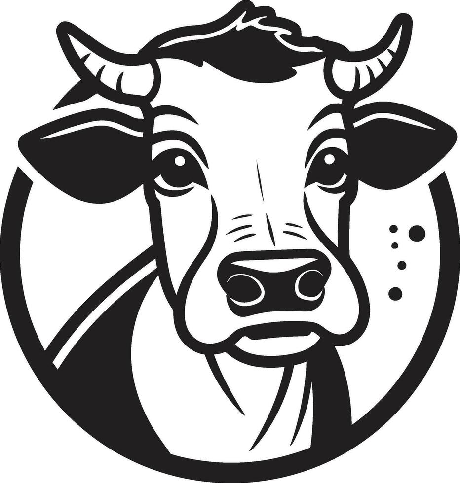 zuivel koe zwart vector logo voor sociaal media zwart zuivel koe logo vector voor sociaal media