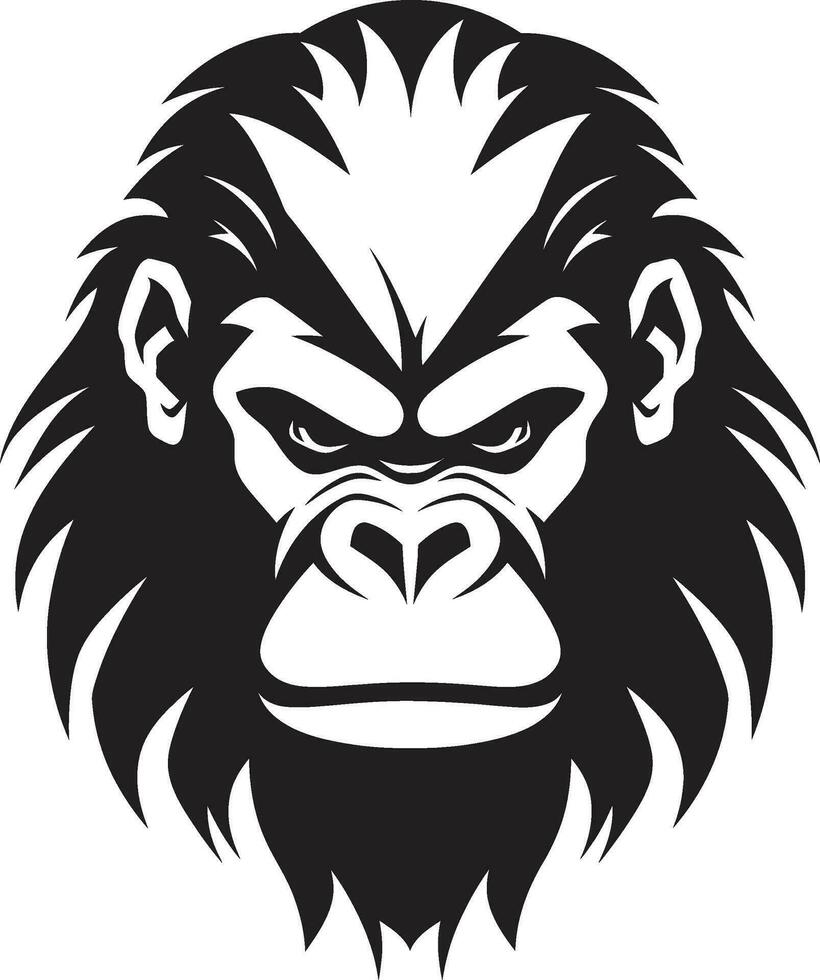 elegantie in zwart en wit primaat icoon oerwoud majesteit gorilla vector kunstenaarstalent
