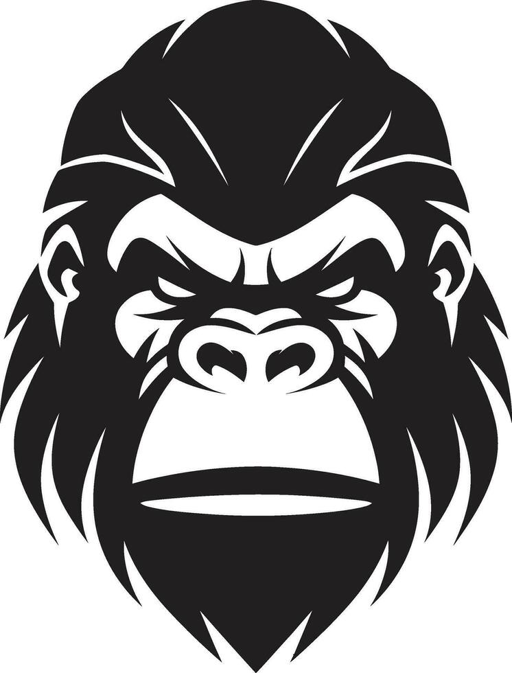 majestueus aap majesteit dieren in het wild icoon ontwerp majestueus gorilla zwart logo vector ontwerp