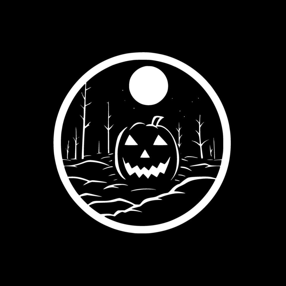 halloween - minimalistische en vlak logo - vector illustratie