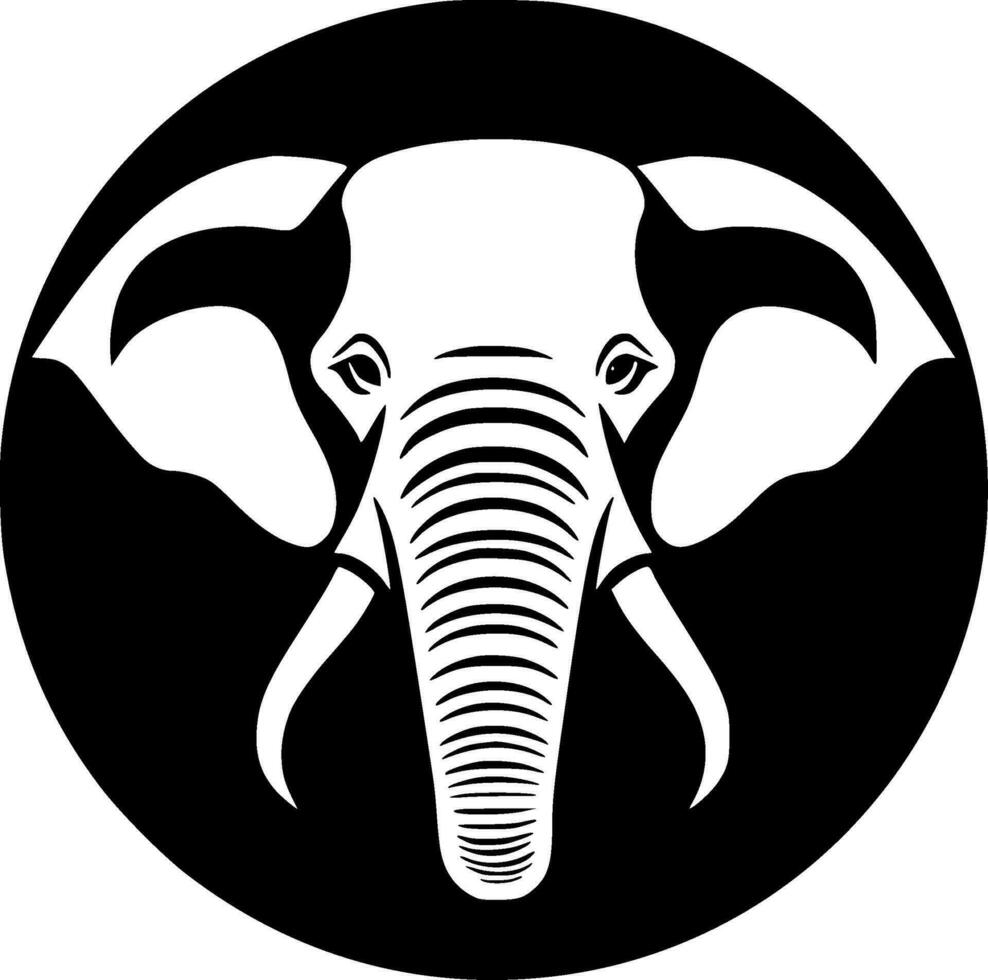 olifant - minimalistische en vlak logo - vector illustratie