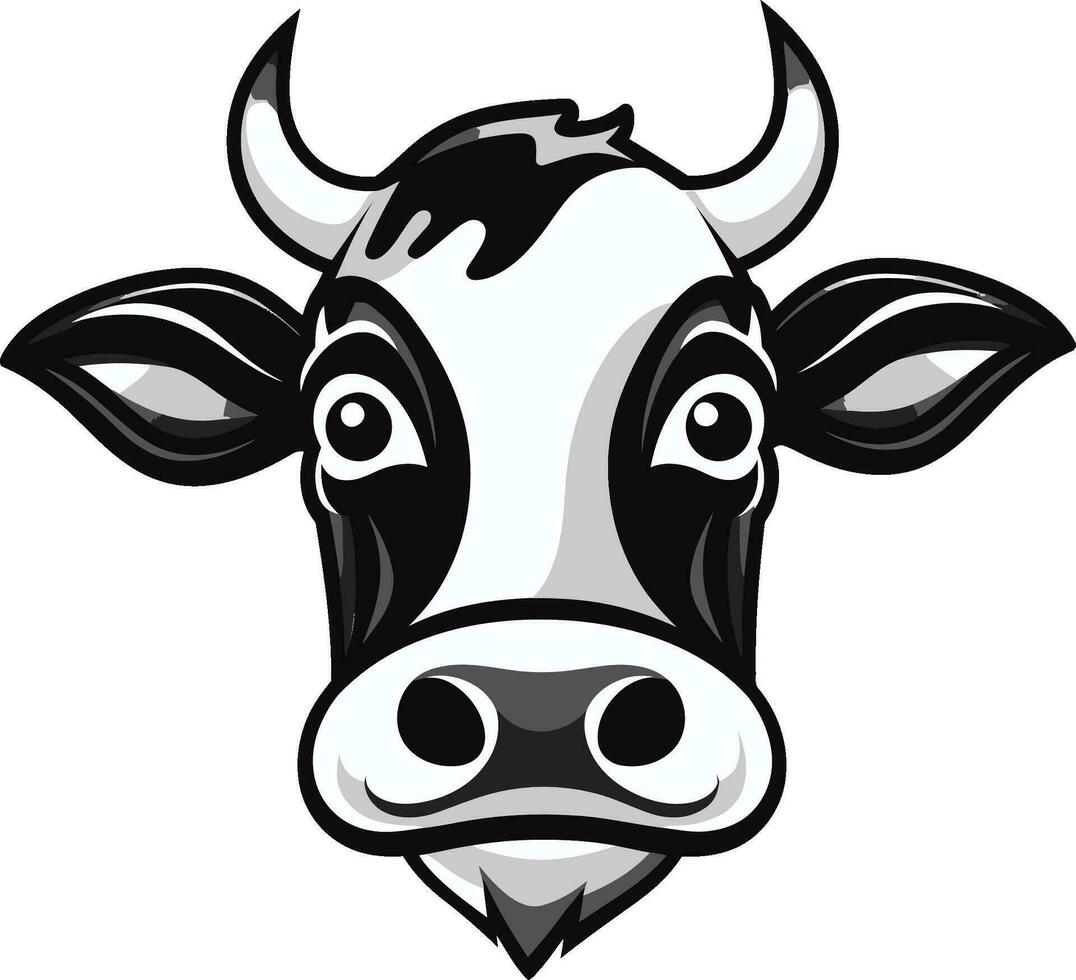 zuivel koe zwart vector logo voor bureaublad zwart zuivel koe logo vector voor bureaublad