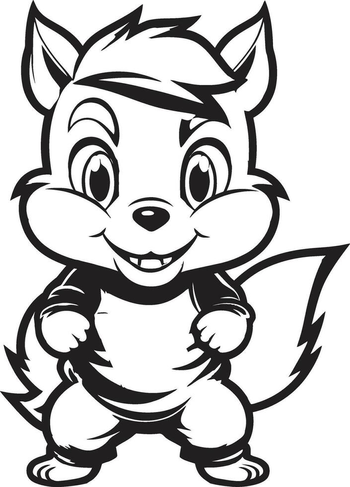 chipmunk logo voor danser chipmunk logo voor performer vector