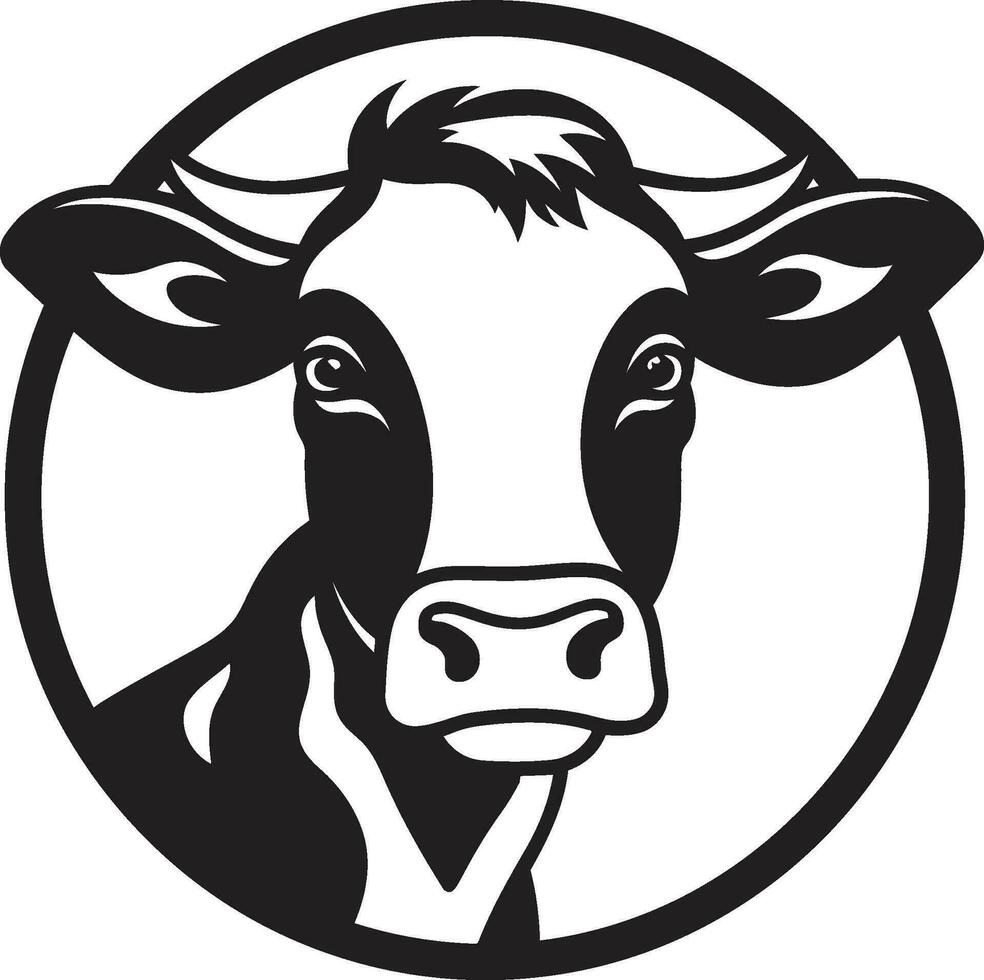 vector zuivel koe logo zwart voor sociaal media zuivel koe logo icoon zwart vector voor afdrukken