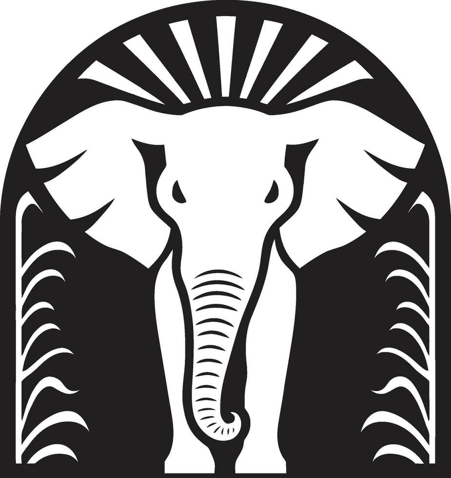 olifant vector logo icoon voor een wereld reiziger olifant vector logo icoon voor een avontuur zoeker