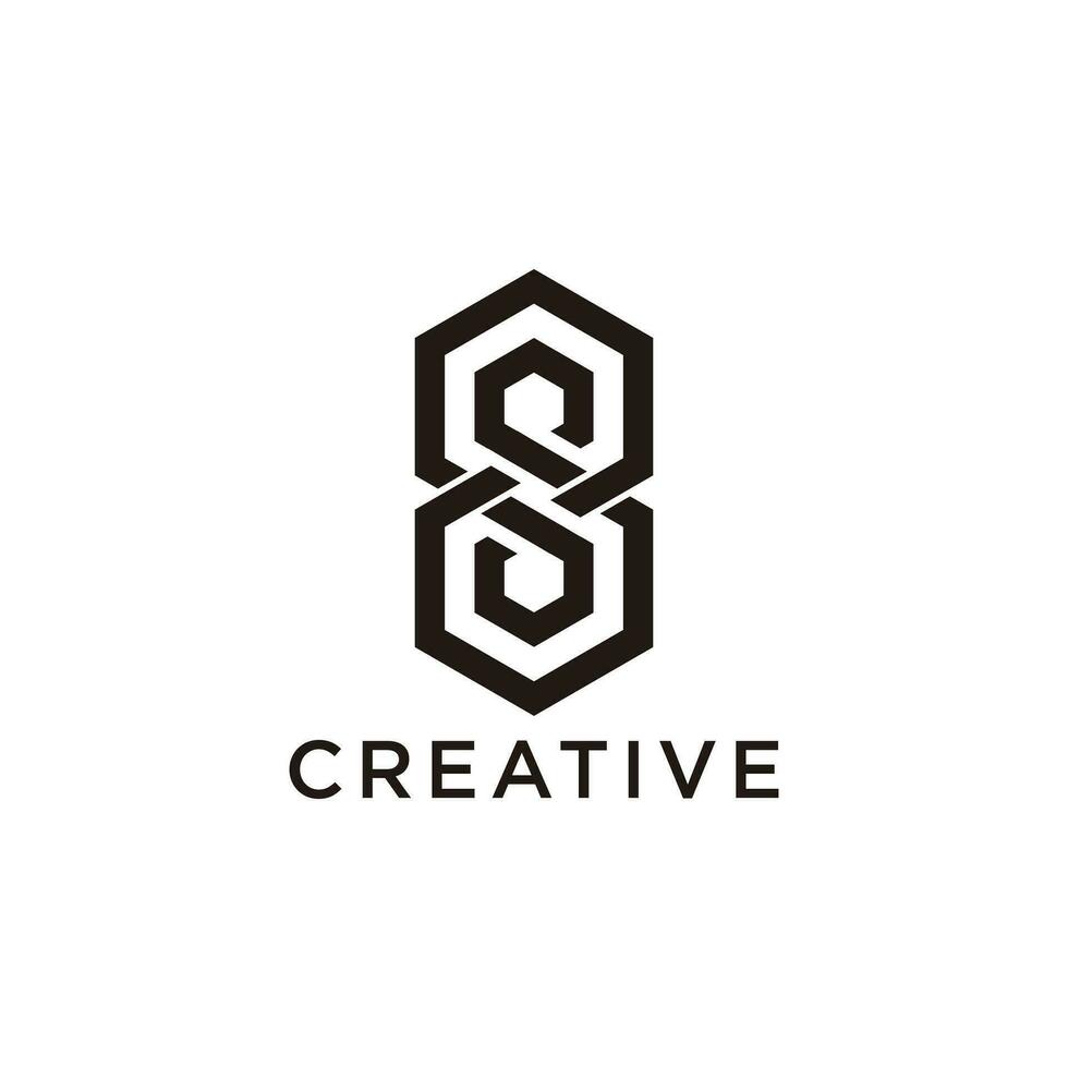 brief s modern eerste creatief monogram typografie logo vector
