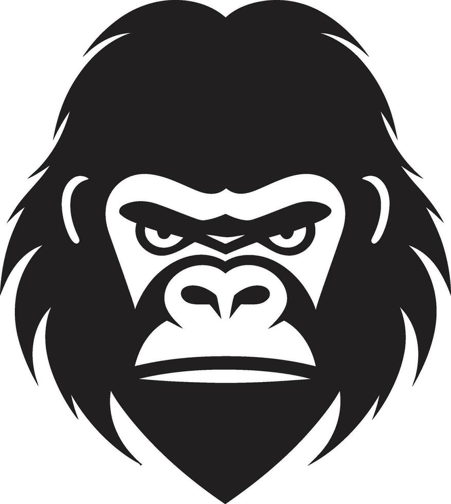emblematisch dieren in het wild monarch gorilla logo vorstelijk aap ambassadeur vector kunst