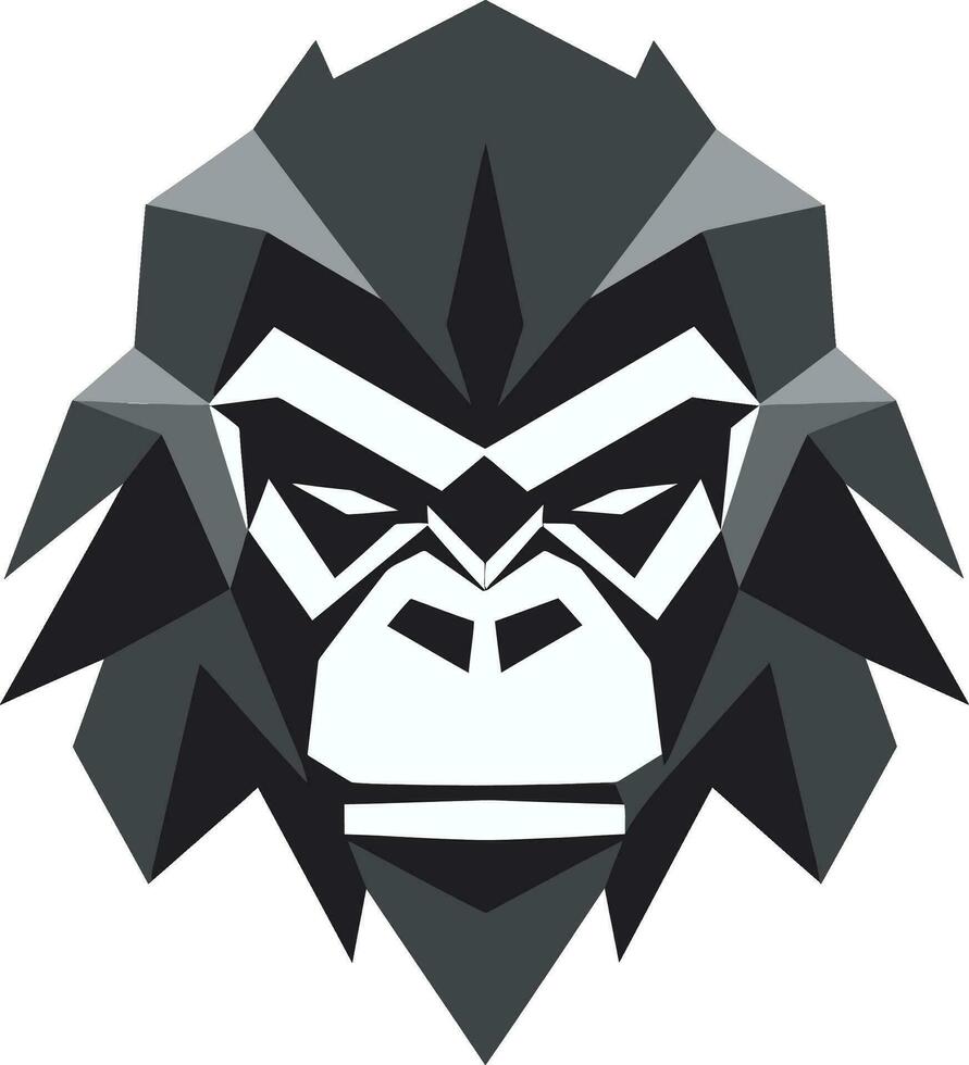 majestueus dieren in het wild ambassadeur vector kunst vorstelijk primaat majesteit gorilla symbool