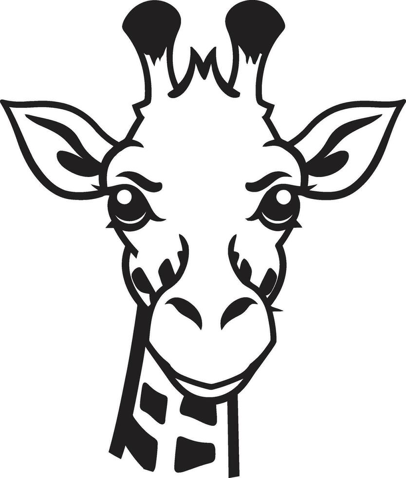 iconisch aard toren giraffe logo minimalistisch Afrikaanse majesteit silhouet vector