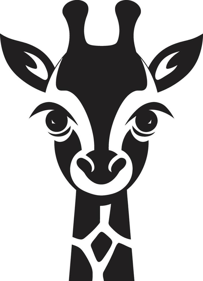 bevallig icoon van Afrika giraffe logo iconisch nek majesteit vector silhouet