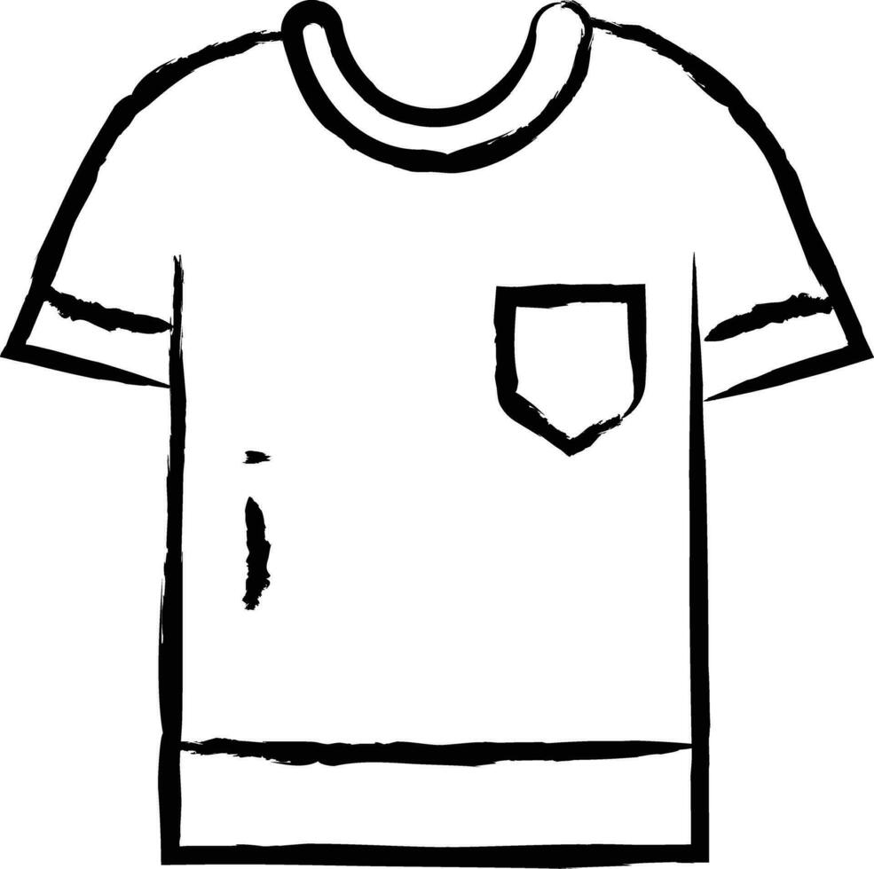 t-shirt hand- getrokken vector illustratie