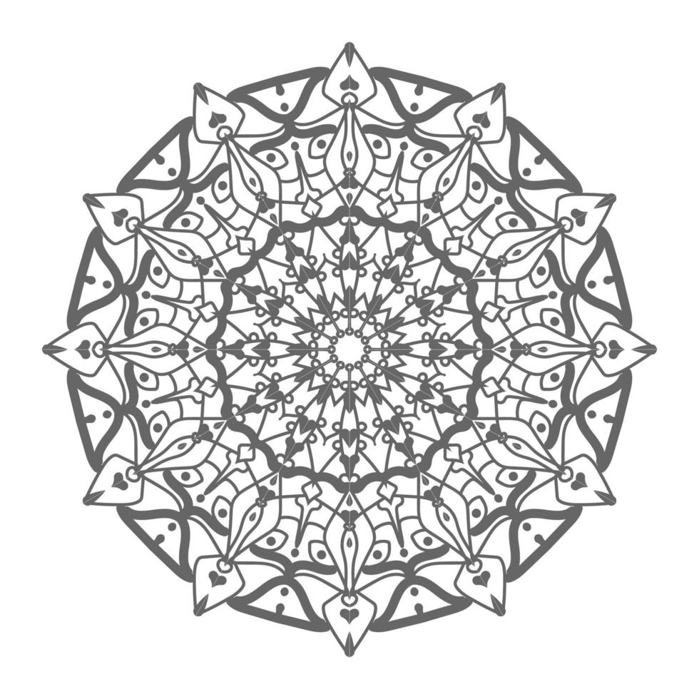 cirkelvormig patroon in de vorm van mandala met bloem voor henna vector