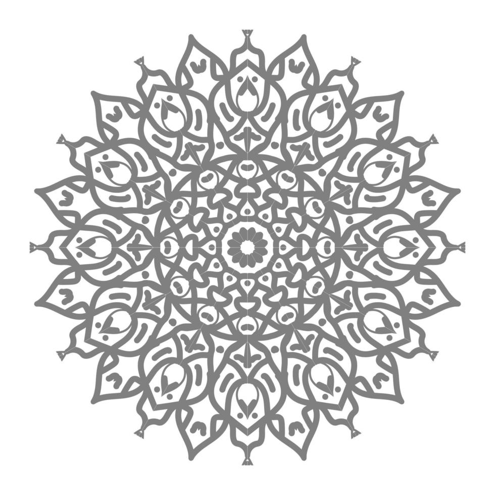 cirkelvormig patroon in de vorm van mandala met bloem voor henna vector