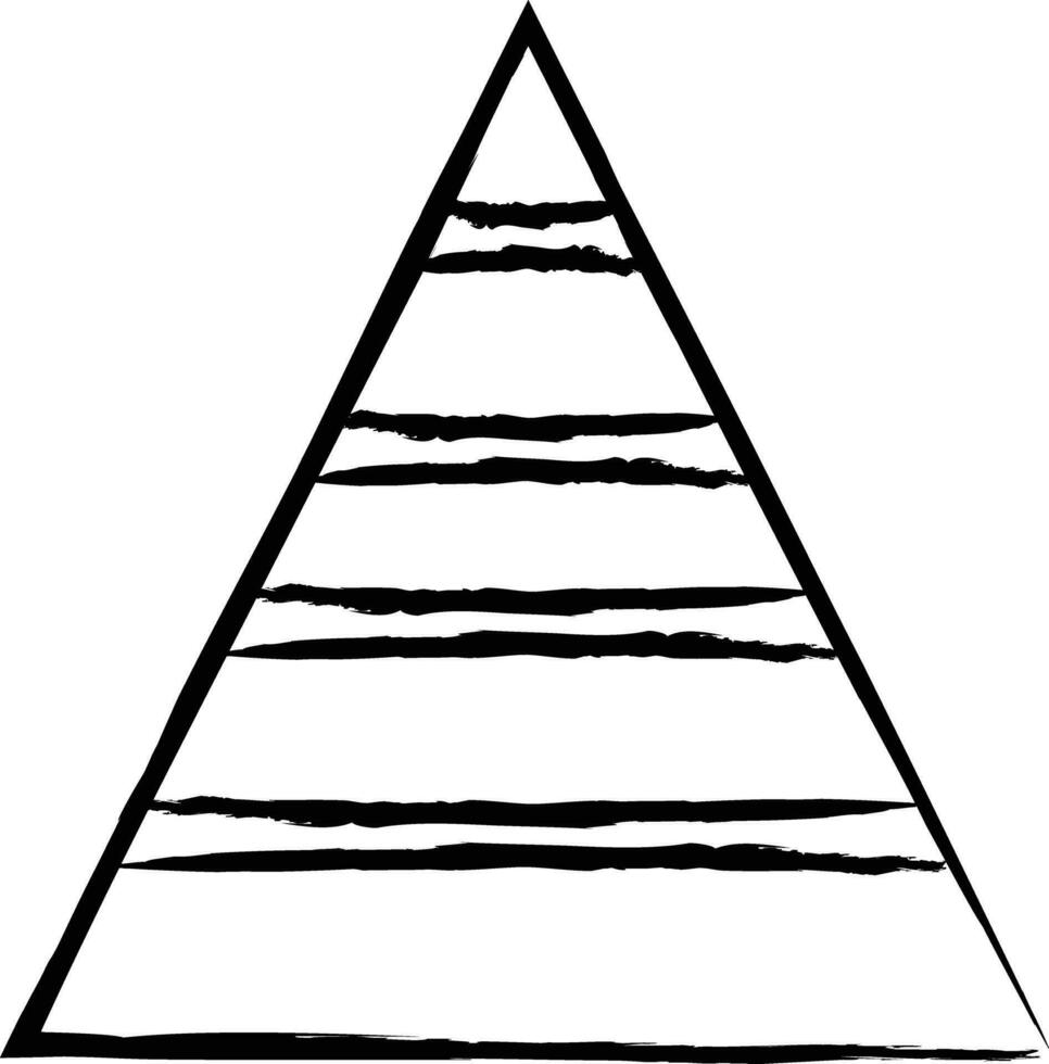 piramide tabel hand- getrokken vector illustratie