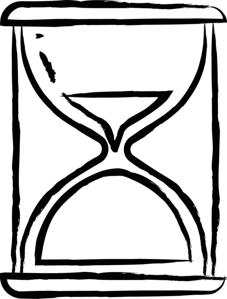 uur glas hand- getrokken vector illustratie