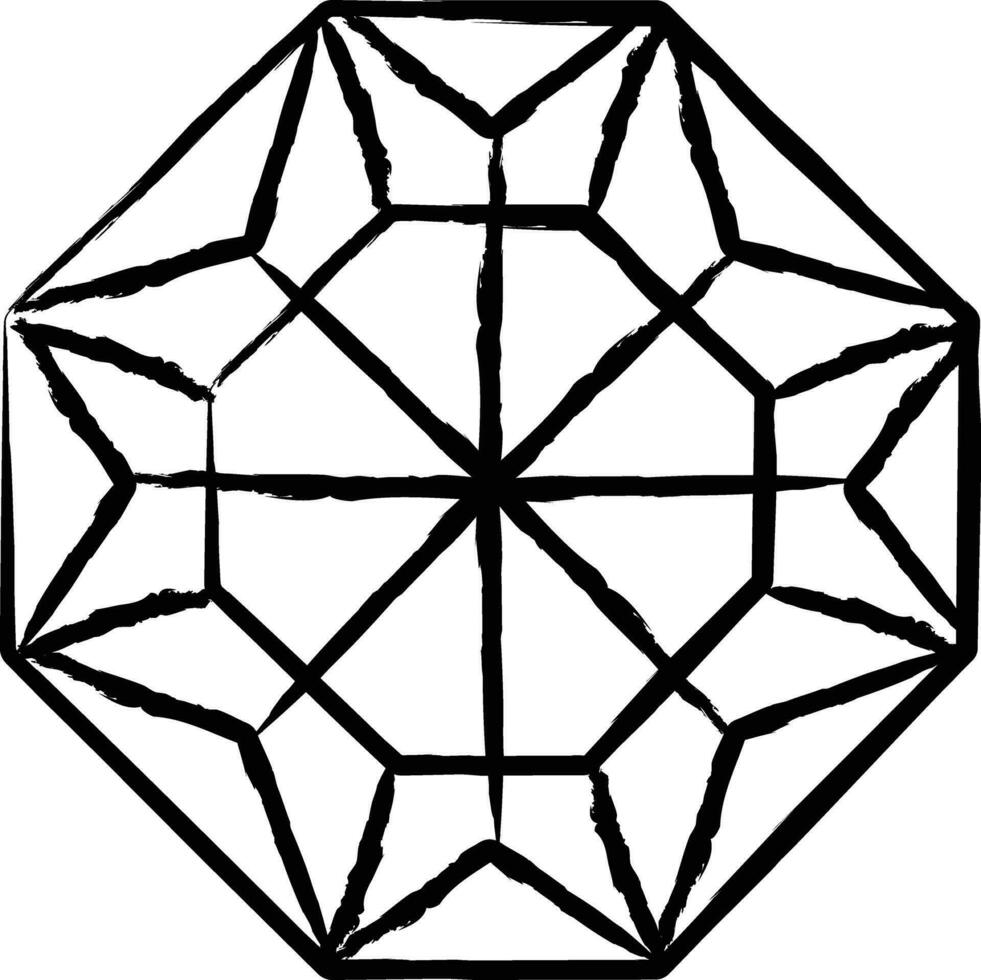 diamant hand- getrokken vector illustratie