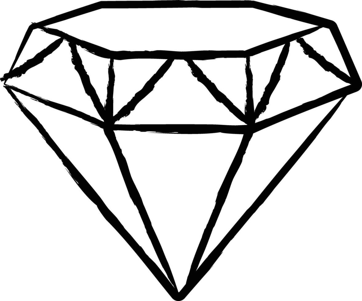 diamant hand- getrokken vector illustratie