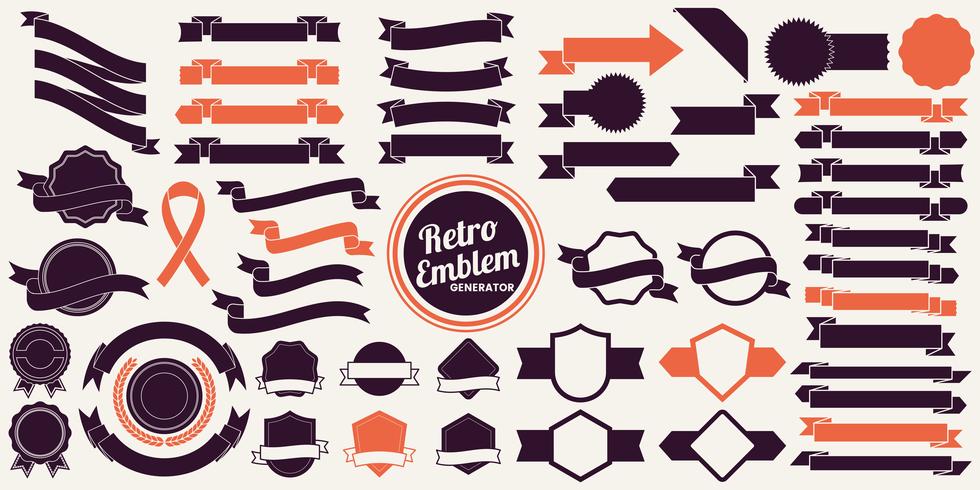 Vintage Retro Vector Logo voor banner