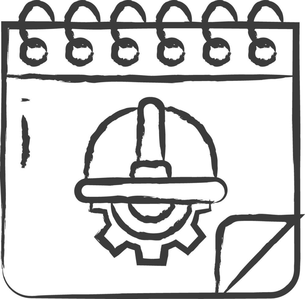 kalender hand- getrokken vector illustratie