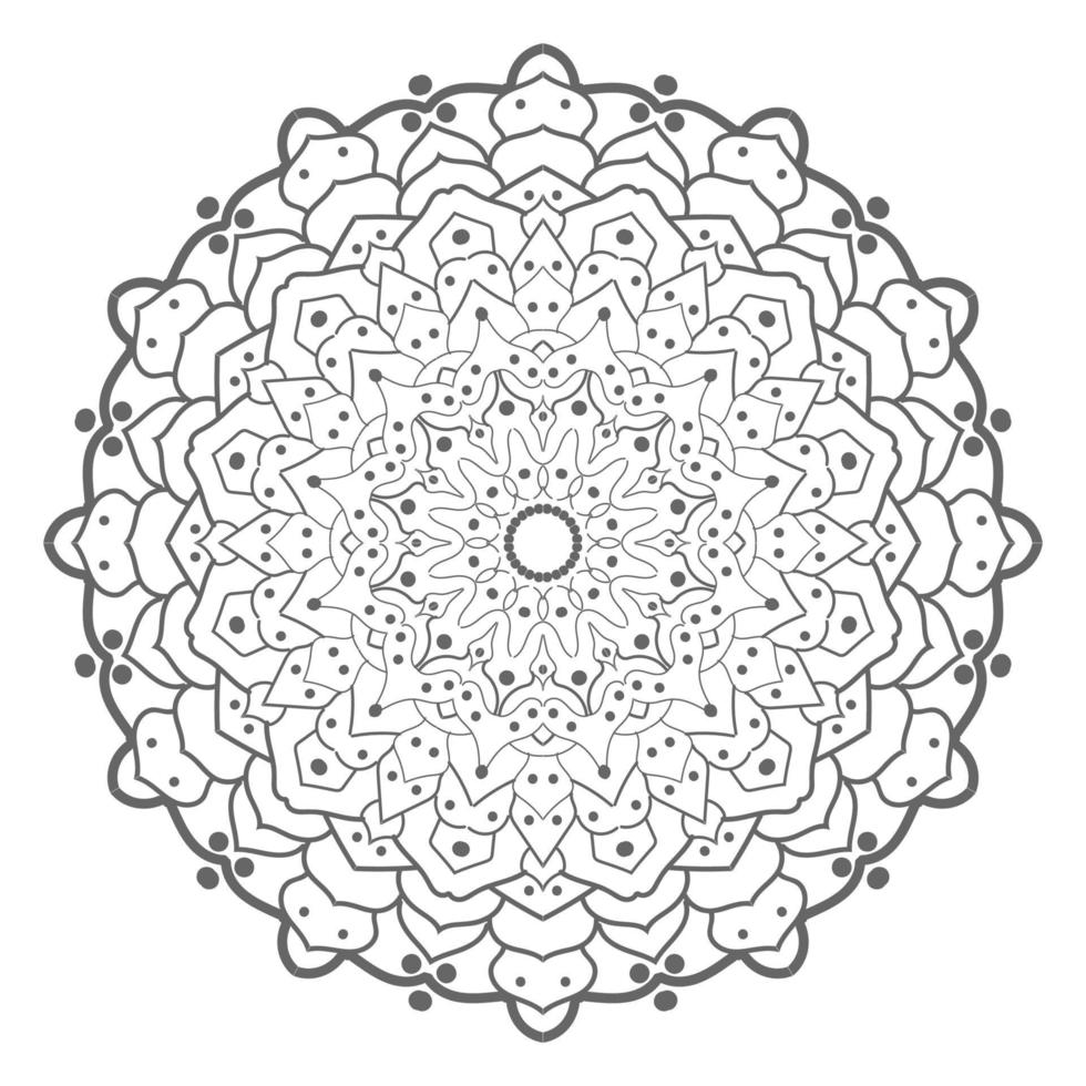 cirkelvormig patroon in de vorm van mandala met bloem voor henna vector