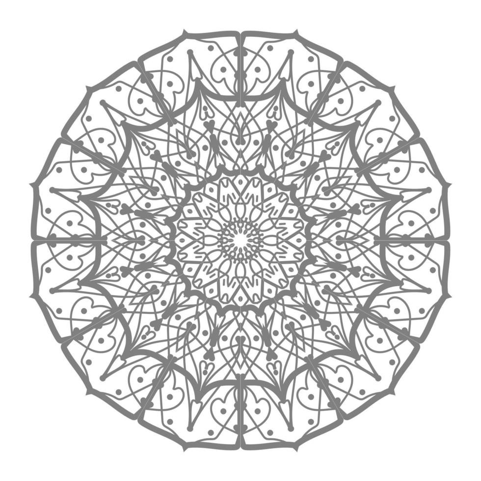 cirkelvormig patroon in de vorm van mandala met bloem voor henna vector
