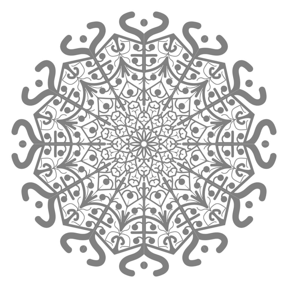 cirkelvormig patroon in de vorm van mandala met bloem voor henna vector